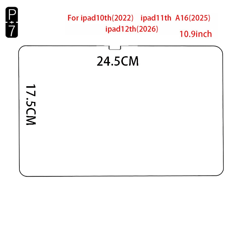 2PCS HD For iPad 12th A18/11th A16 2025/10th 2022 10.9inch iPad 9th/8th/7th 10.2inch 6th/5th 9.7 Tempered Glass Screen Protector