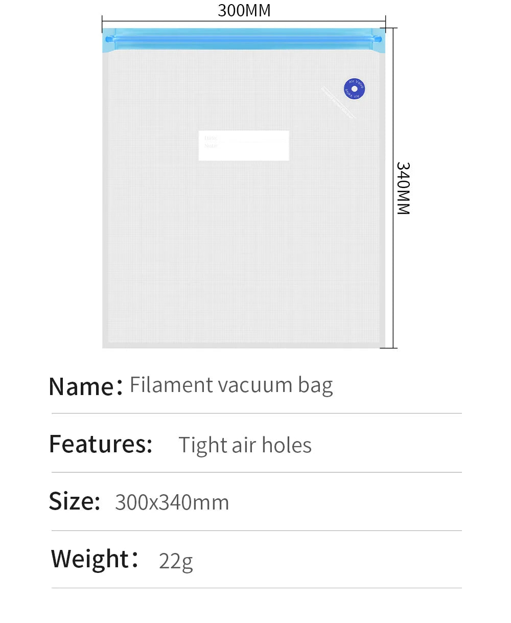 3D Printer Filament Storage Bag PLA Filament Vacuum Bag Dryer Safekeep Humidity Resistant Sealing Bags Keep Filament Dry Sealed