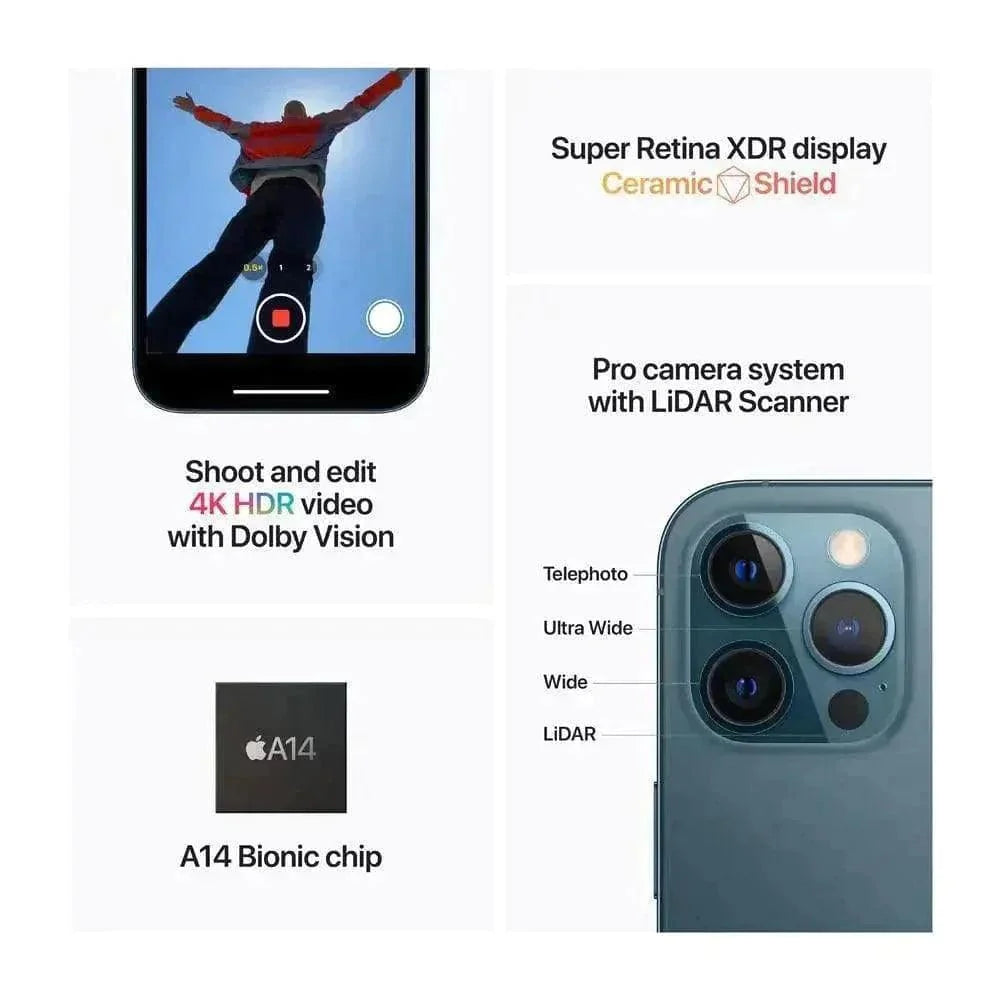 Apple iPhone 12 Pro 128 GB, Pacific Blue - Triveni World
