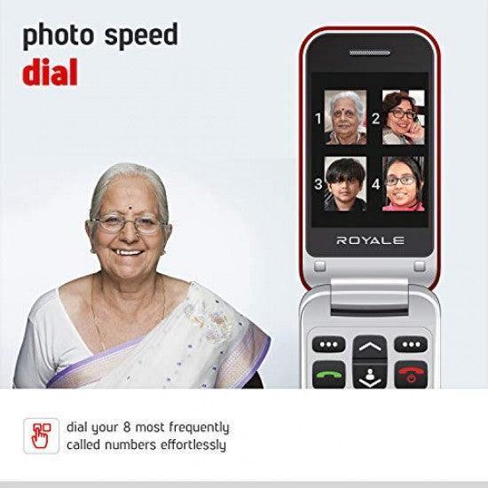 Easyfone Royale for Seniors - 2.4” Flip Phone with 20+ Elder Friendly Features Like SOS, Sound Boost, Big Keypad - Triveni World