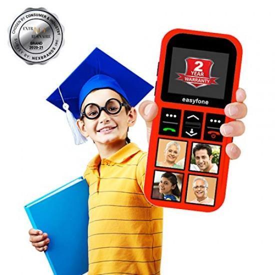 senior world Easyfone Star - Safety Device Cum Phone for Kids with SOS, GPS Tracking, Discreet Listening, Photo Dial, No Internet - Triveni World
