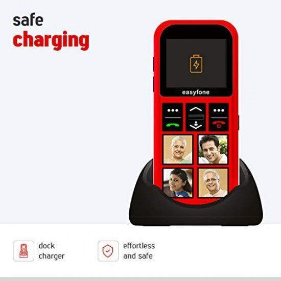 senior world Easyfone Star - Safety Device Cum Phone for Kids with SOS, GPS Tracking, Discreet Listening, Photo Dial, No Internet - Triveni World