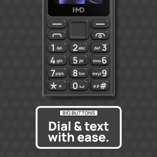 HMD 105 Keypad Phone with Built-in UPI App, Phone Talker, Long-Lasting Battery, Wireless FM Radio | Black - Triveni World