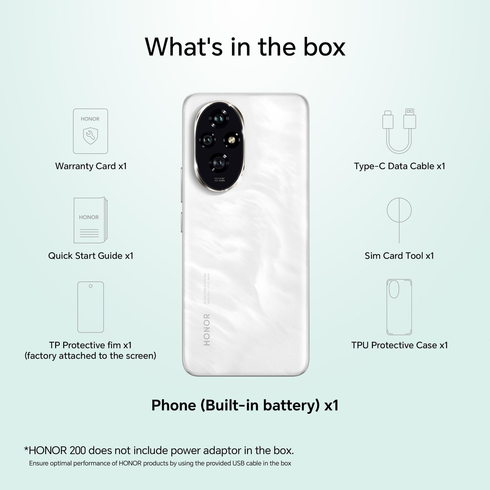 HONOR 200 5G (Moonlight White, 8GB + 256GB) | 6.7-inch AMOLED Quad-Curved Display | Dual OIS 50MP + 50MP + 12MP Camera | 50MP Selfie Camera | AI-Powered MagicOS 8.0 | Without Charger - Triveni World
