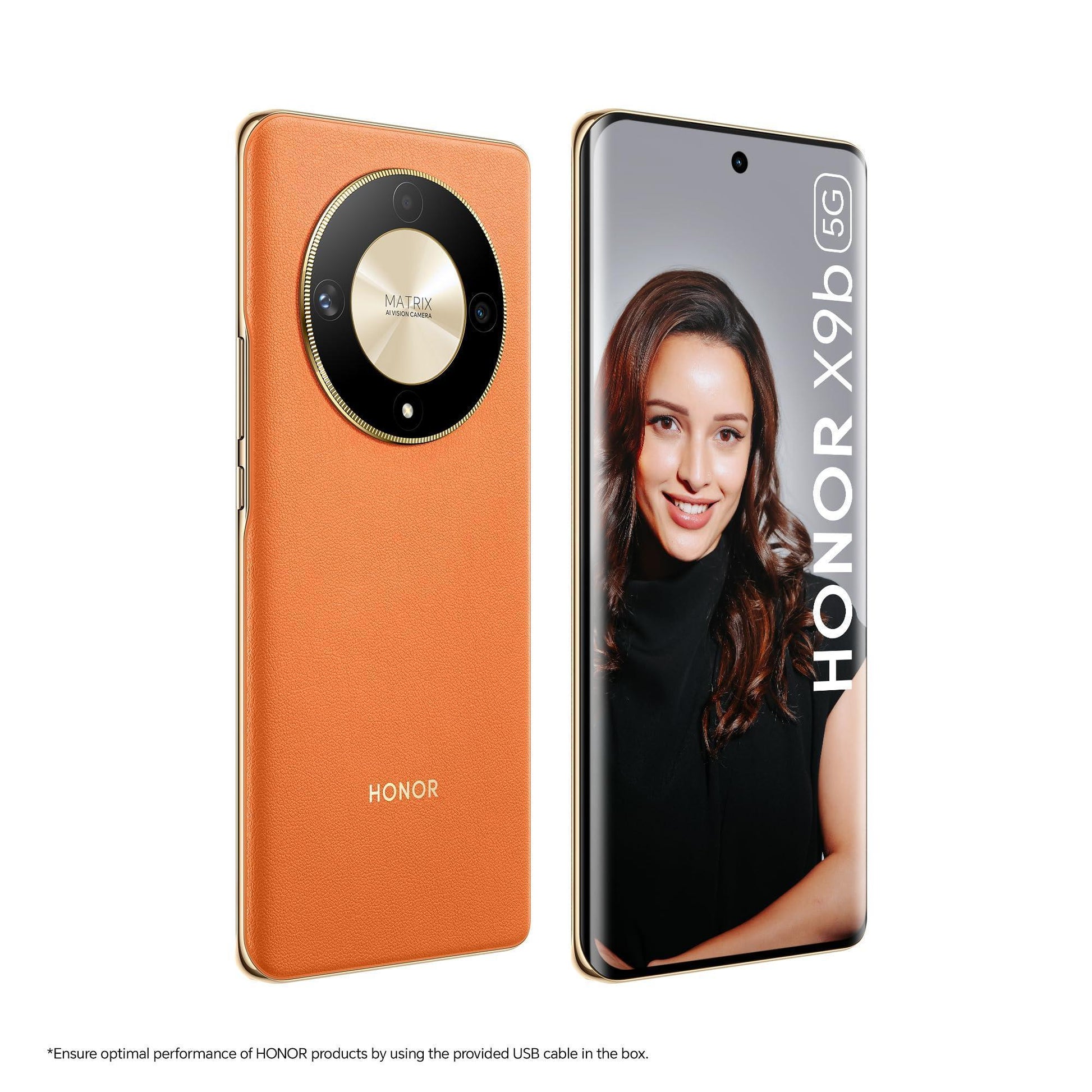 HONOR X9b 5G (Sunrise Orange, 8GB + 256GB) | India's First Ultra-Bounce Anti-Drop Curved AMOLED Display | 5800mAh Battery | 108MP Primary Camera | Without Charger - Triveni World