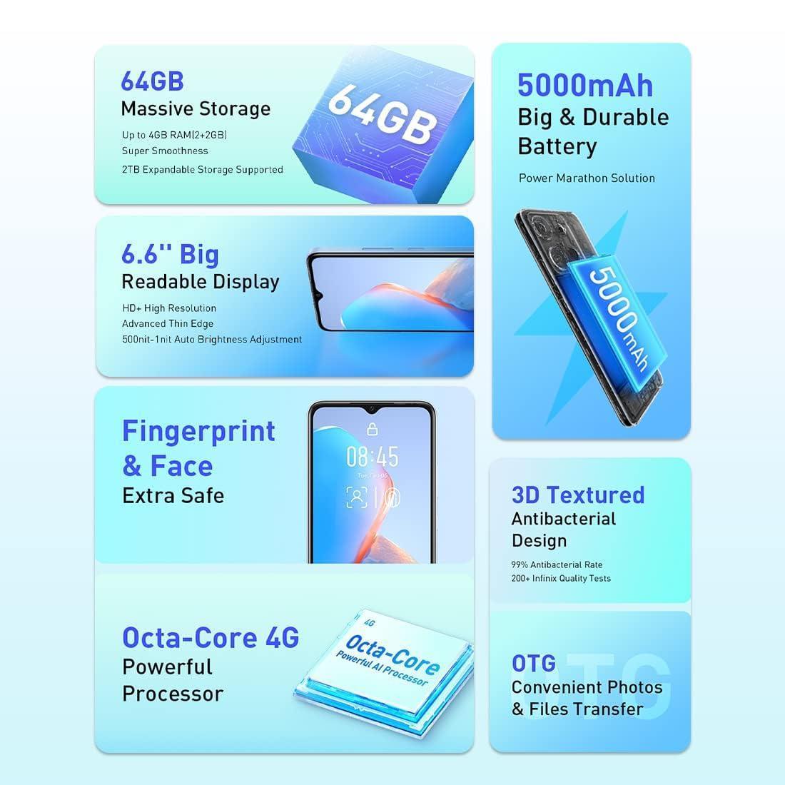 Infinix Smart 7 HD (64 GB) (2 GB RAM) (Silk Blue) - Triveni World