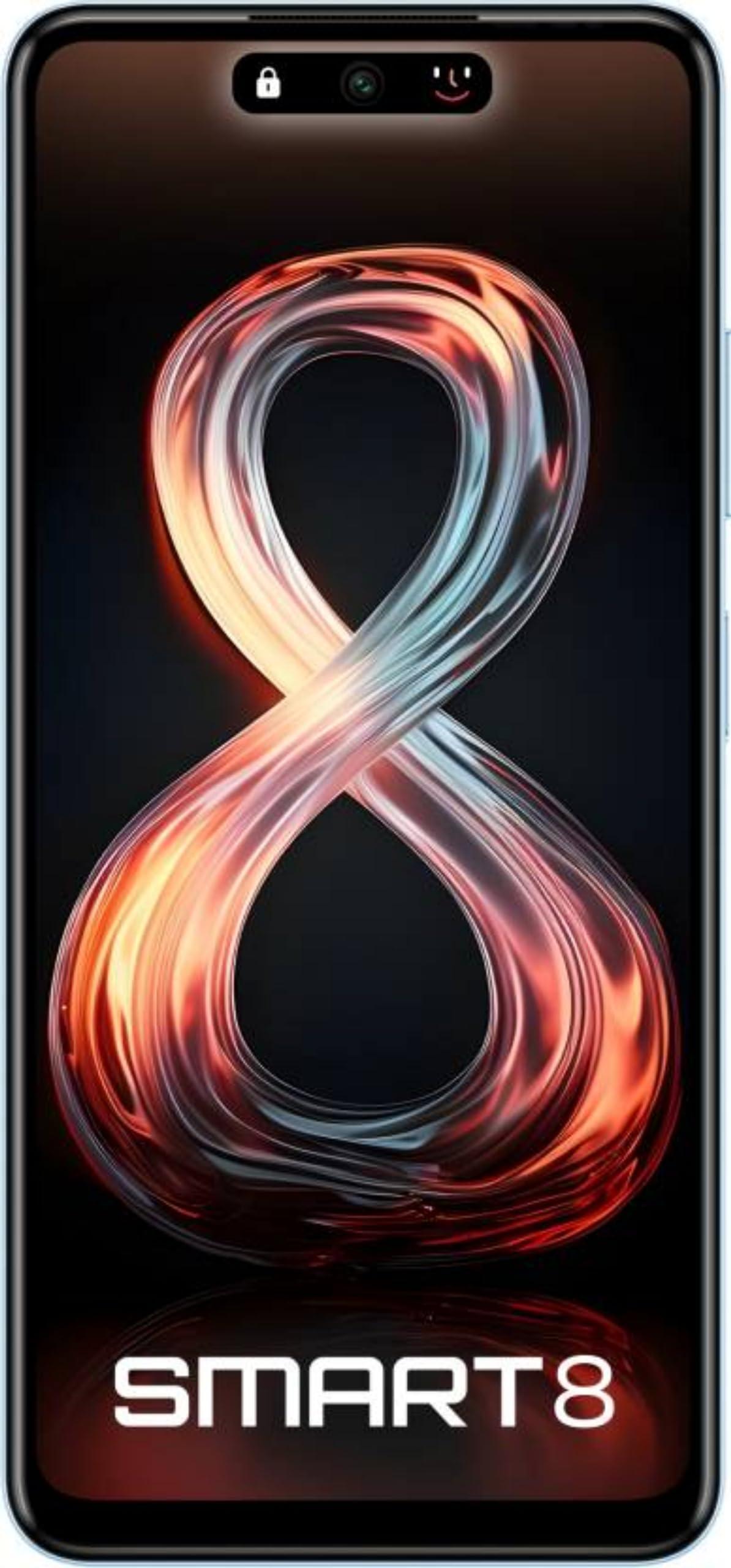 Infinix Smart 8 4G (Galaxy White, 4GB RAM, 64GB Storage) | up to 8 GB of RAM (4 GB + 4 GB Virtual) | 90 Hz Punch-hole Display | 50MP Dual Camera with Quad-LED Ring Flash | Helio G36 Mediatek Processor - Triveni World