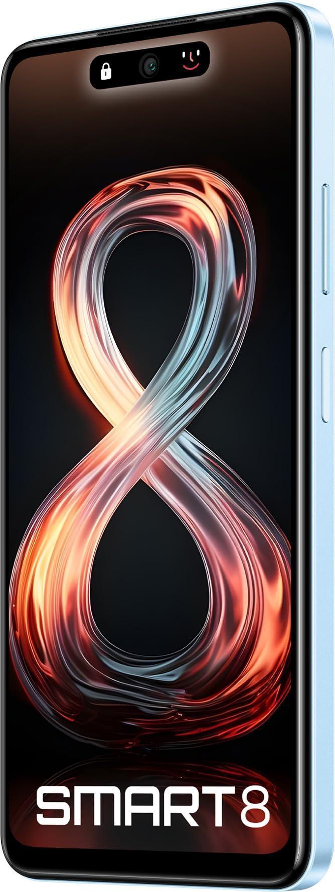 Infinix Smart 8 8GB RAM 128GB Storage | 5000 mAh Heavy Battery | Android 13 Go | 50MP + AI Camera | Dual Sim (Rainbow Blue) - Triveni World