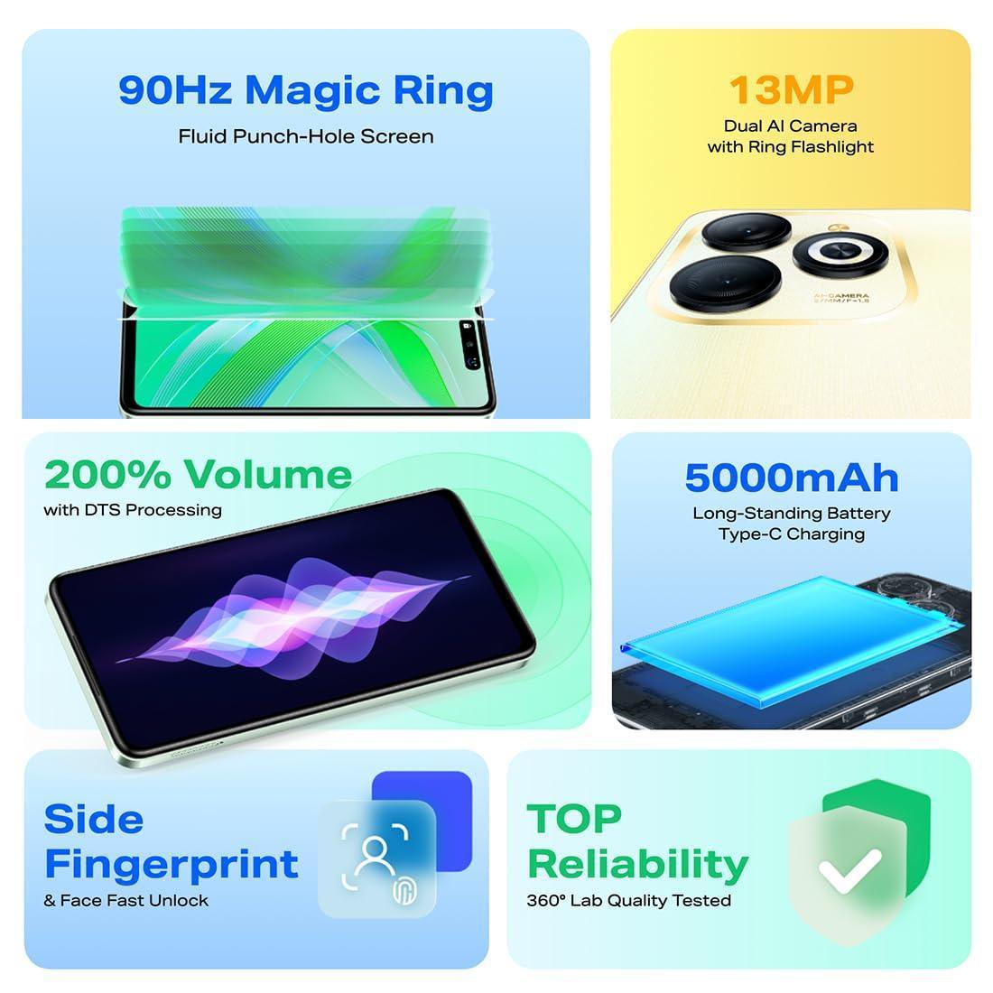 Infinix Smart 8 Shiny Gold 3GB RAM 64GB Storage - Triveni World