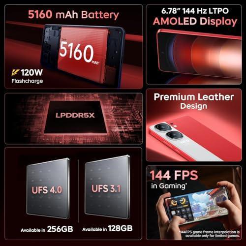 iQOO Neo9 Pro 5G (Fiery Red, 12GB RAM, 256GB Storage) | Snapdragon 8 Gen 2 Processor | Supercomputing Chip Q1 | Flagship Level Sony IMX920 Camera - Triveni World