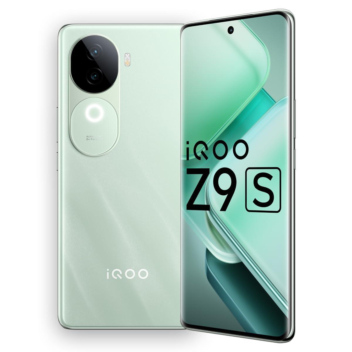 iQOO Z9s 5G (Onyx Green, 8GB RAM, 128GB Storage) | 120 Hz 3D Curved AMOLED Display | 5500 mAh Ultra-Thin Battery | Dimesity 7300 5G Processor | Sony IMX882 OIS Camera with Aura Light - Triveni World
