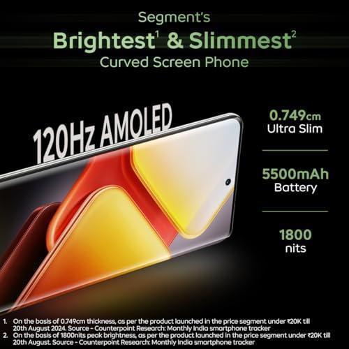 iQOO Z9s 5G (Titanium Matte, 8GB RAM, 128GB Storage) | 120 Hz 3D Curved AMOLED Display | 5500 mAh Ultra-Thin Battery | Dimesity 7300 5G Processor | Sony IMX882 OIS Camera with Aura Light - Triveni World
