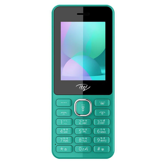 Itel it5262-2.4 inch Big Display with Premium Glass Like Back Design, 2000 mAh Battery, Auto Call Recording and Type C Charger_ Green - Triveni World