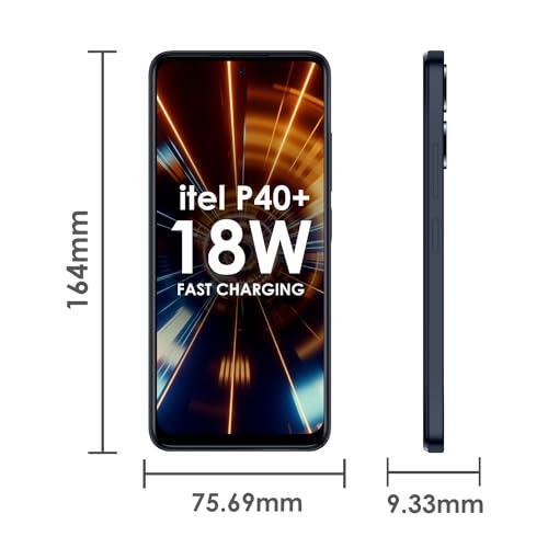 itel P40+ | 4GB RAM+128GB ROM | 13MP AI Rear Camera | 7000mAh Battery | 18W Fast Charging | 6.8" HD+ IPS Punch Hole 90Hz Display | Force Black - Triveni World