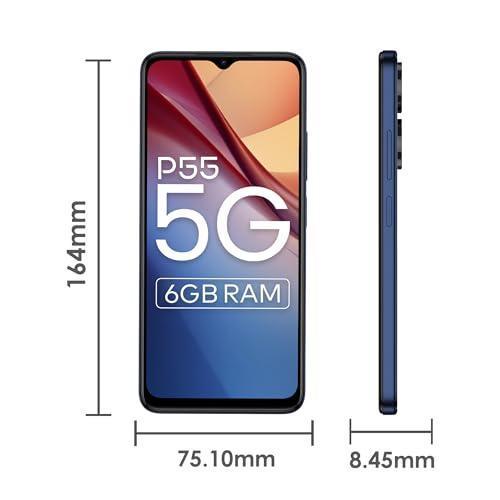 itel P55 5G (6GB RAM, 128GB ROM) Upto 12GB RAM with Memory Fusion | Dimensity 6080 | 50MP AI Dual Rear Camera | 5000mAh Battery | 2 Years Warranty | Galaxy Blue - Triveni World