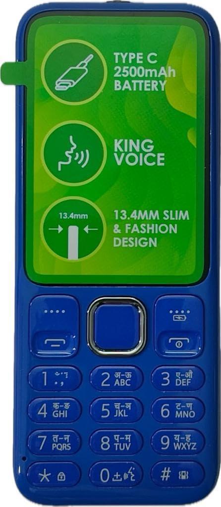 Itel Power 450 - Enhanced with Type C Charger, 2500 mAh Battery, Auto Call Recording, Wireless FM Radio, and 32GB Expandable Memory- Deep Blue - Triveni World