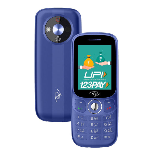 itel SG400 Keypad Mobile Phone with 9.8mm Ultra Slim Design |2.4 inch Display|UPI Pay|Crystal Clear Calls | 4 Hour Service|1.3 MP Camera with Flash |Kingvoice|Metal Finish|Deep Blue - Triveni World