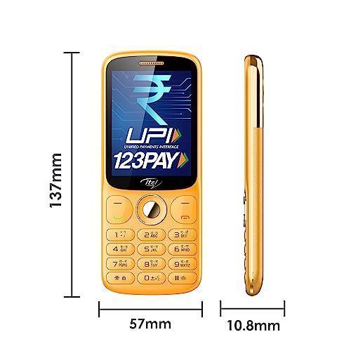itel SG600 Keypad Mobile Phone with 2.8 inch Display|1900mAh Battery|UPI Pay|Crystal Clear Calls | 4 Hour Service|1.3 MP Camera with Flash |Kingvoice|Metal Finish|Orange - Triveni World
