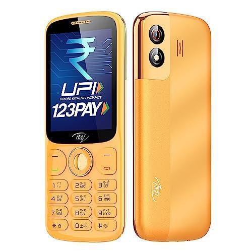 itel SG600 Keypad Mobile Phone with 2.8 inch Display|1900mAh Battery|UPI Pay|Crystal Clear Calls | 4 Hour Service|1.3 MP Camera with Flash |Kingvoice|Metal Finish|Orange - Triveni World