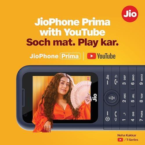JioPhone Prima 4G Keypad Phone with Premium Design, YouTube, Whatsapp, JioTV, JioCinema, JioSaavn, JioPay(UPI), Video Calling, LED Torch, Digital Cameras | Blue | Locked for JioNetwork - Triveni World