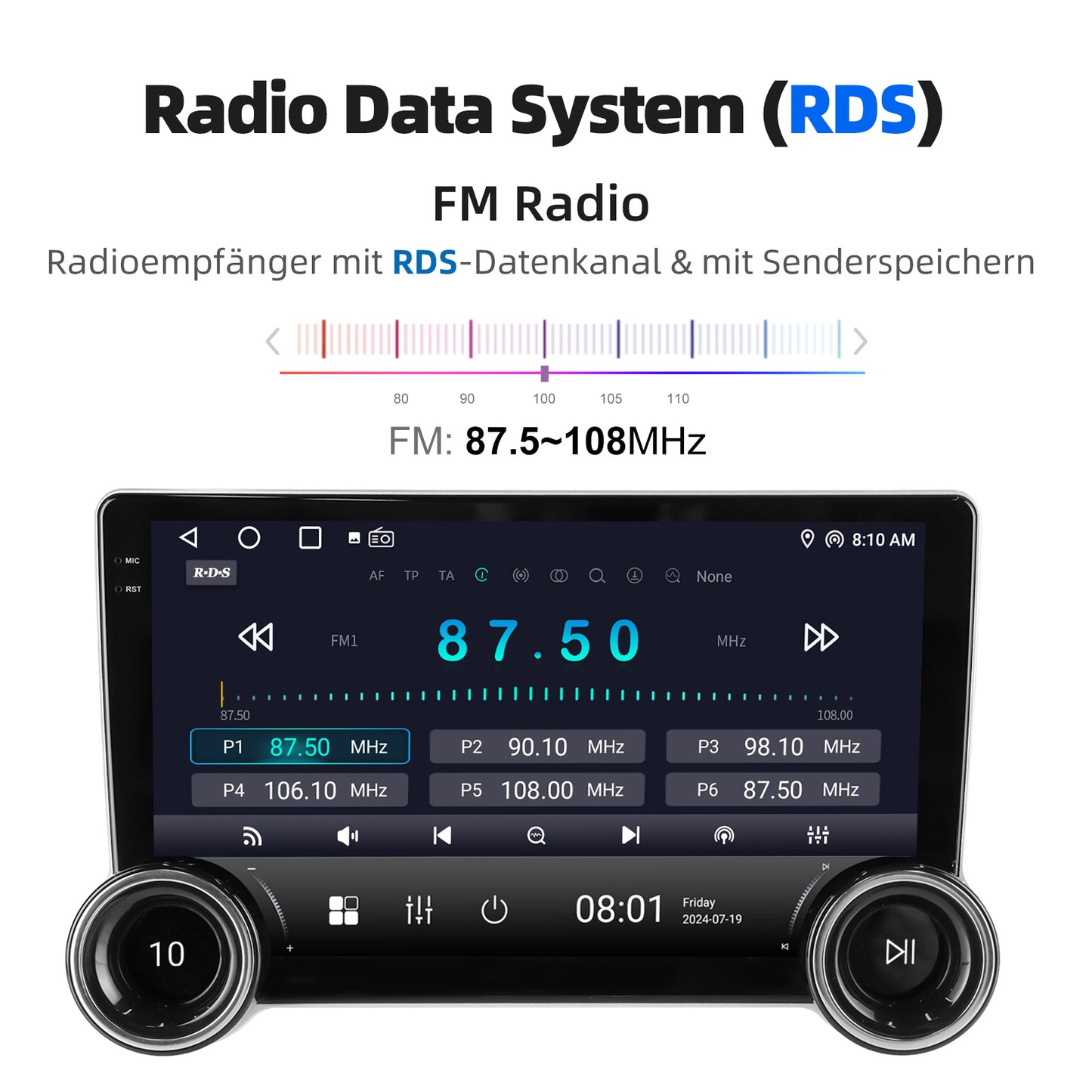 ESSGOO 2DIN Android 14 For Peugeot 408 RCZ 308 10-13 Car Radio Wireless Carplay Android Auto 10" Display GPS Navi WIFI FM RDS BT