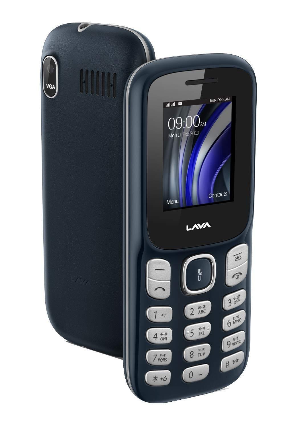 Lava A3 (Dark Blue) - Dual Sim Mobile with 1750 mAh Big Battery and 32 GB Expandable Storage - Triveni World