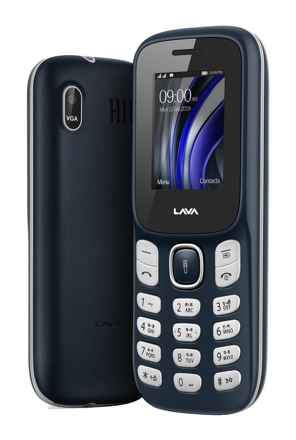 Lava A3 (Dark Blue) - Dual Sim Mobile with 1750 mAh Big Battery and 32 GB Expandable Storage - Triveni World