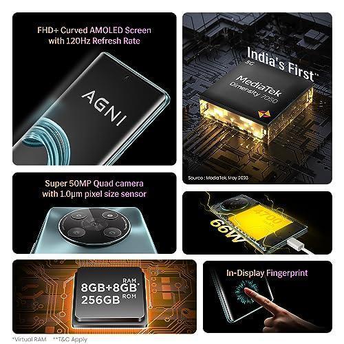 Lava Agni 2 5G (Glass Viridian, 8GB RAM, 256GB Storage) | India's First Dimensity 7050 Processor | 120 Hz Curved Amoled Display | 13 5G Bands | Superfast 66W Charging | Clean Android - Triveni World