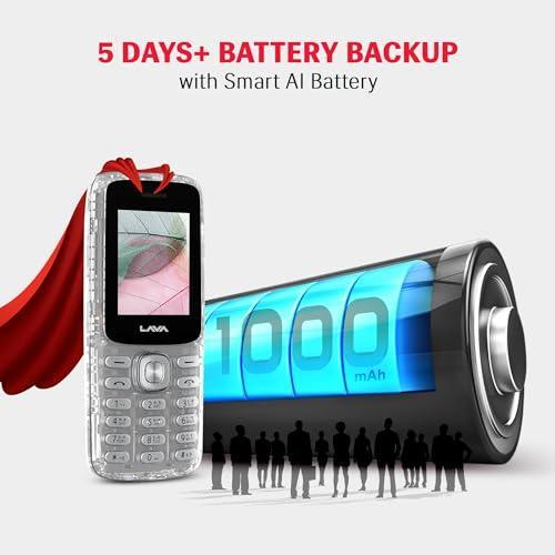 Lava All-New A1 Josh Clear Keypad Mobile Phone with BOL Feature | Upto 11 Days of Battery Backup |Message Speak | Auto Call Recording | 22 Launguages Read Support | Call Blink Notification | Clear - Triveni World