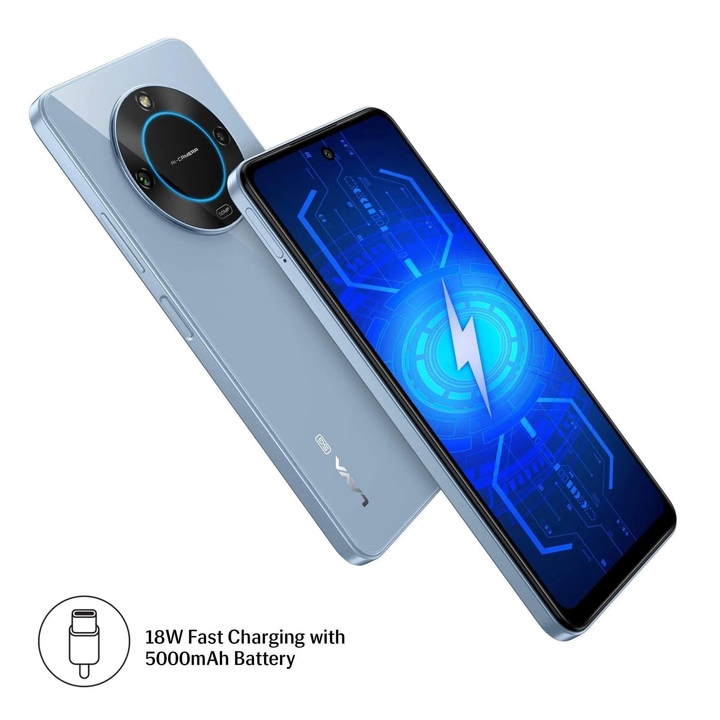 Lava Blaze 2 5G 128 GB (Glass Blue, 6 GB RAM) - Triveni World
