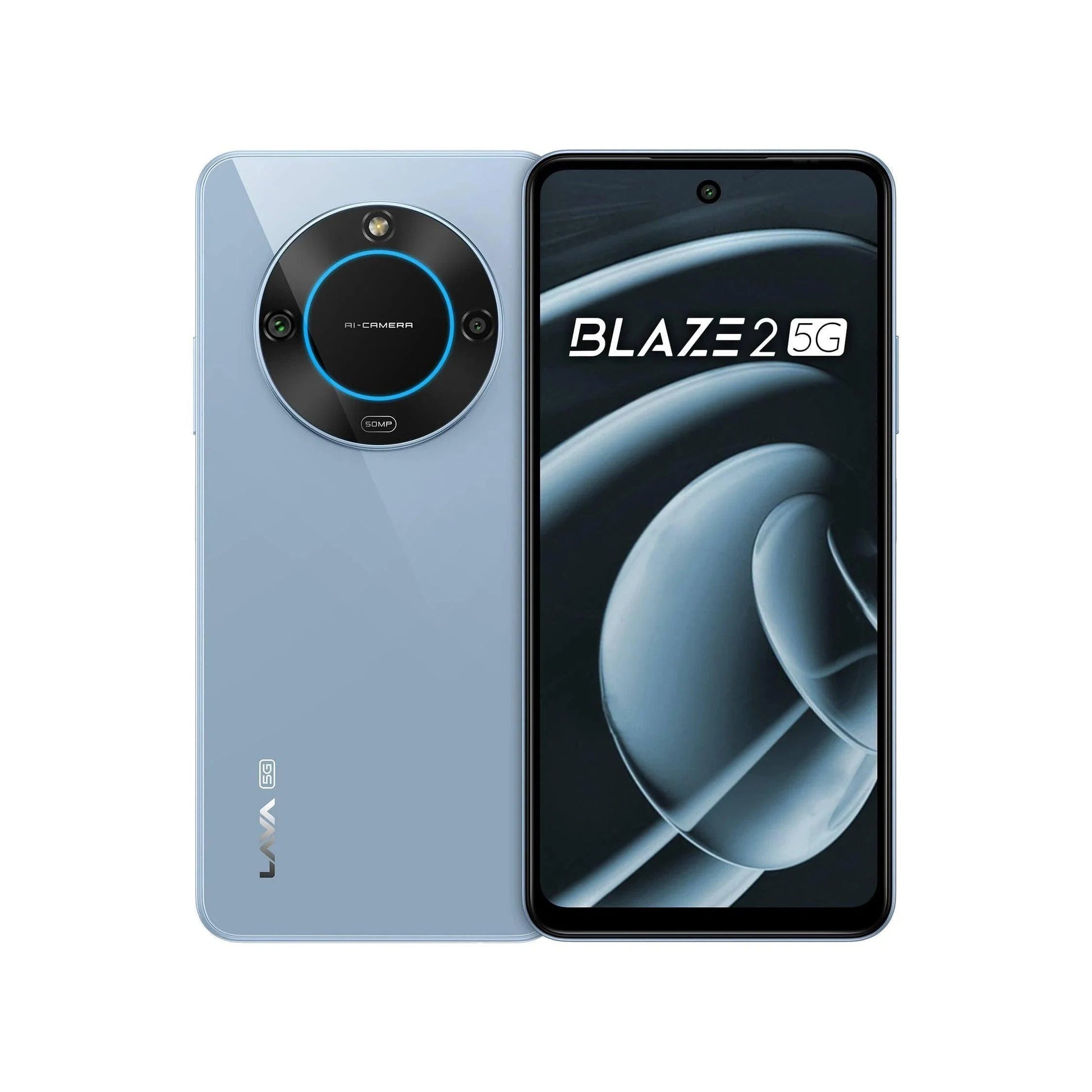 Lava Blaze 2 5G (Glass Blue, 4GB RAM, 64GB Storage) - Triveni World