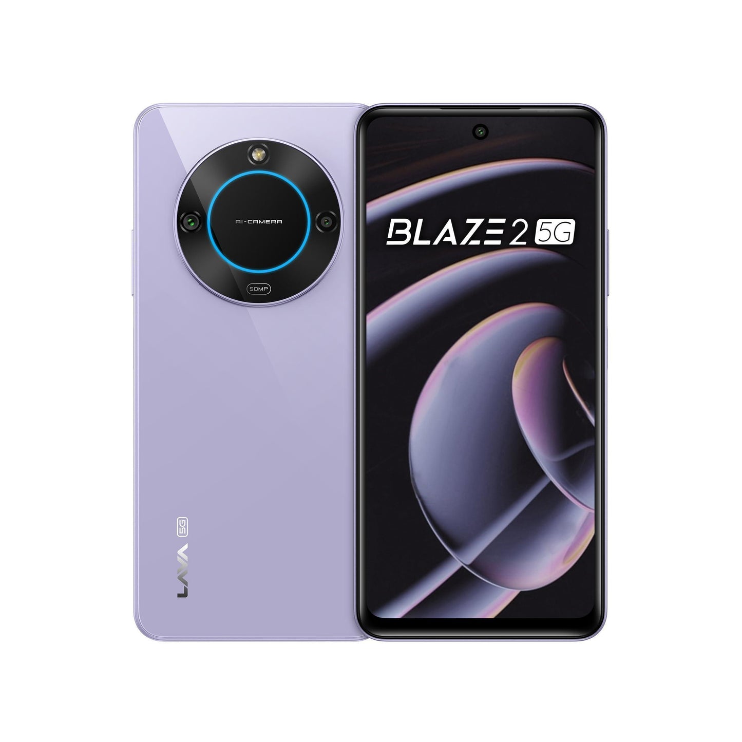 Lava Blaze 2 5G (Glass Lavender, 6GB RAM, 128GB Storage)| Stunning Ring Light| 50 MP AI Camera |5000 mAh Battery| Upto 12 GB Expandable RAM - Triveni World