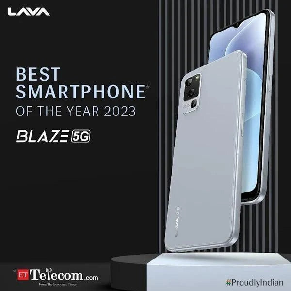 Lava Blaze 5G (Glass Blue, 6GB RAM, UFS 2.2 128GB Storage) - Triveni World