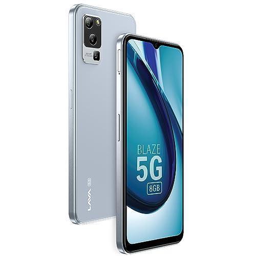 Lava Blaze 5G (Glass Blue, 8GB RAM, UFS 2.2 128GB Storage) | 5G Ready | 50MP AI Triple Camera | Upto 16GB Expandable RAM | Charger Included | Clean Android (No Bloatware) - Triveni World