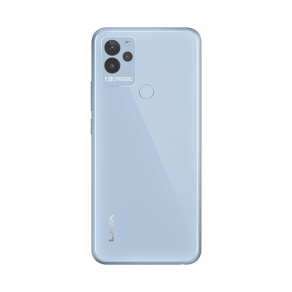 Lava Blaze NXT(Glass Blue, 4GB RAM, 64GB Storage)| 2.3 Ghz Octa Core Helio G37| 13 MP AI Triple Camera |Fingerprint Sensor| 5000 mAh Battery| Upto 7GB Expandable RAM - Triveni World