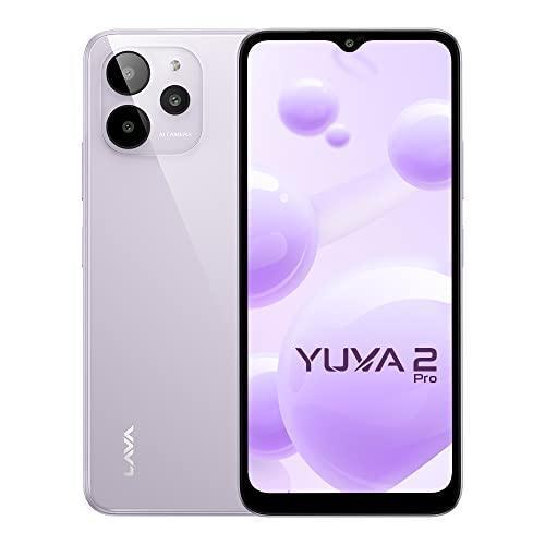 Lava Yuva 2 Pro (Glass Lavender, 4GB RAM, 64GB Storage)| 2.3 Ghz Octa Core Helio G37| 13 MP AI Triple Camera |Fingerprint Sensor| 5000 mAh Battery| Upto 7GB Expandable RAM - Triveni World