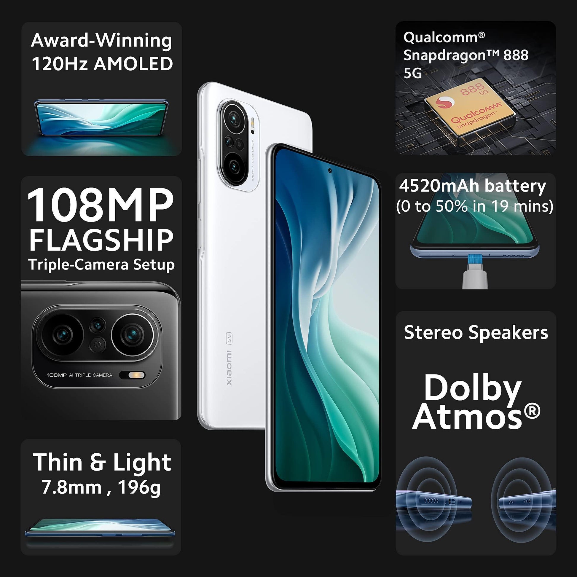 Mi 11X Pro 5G (Lunar White, 8GB RAM, 128GB Storage) | Snapdragon 888 - Triveni World
