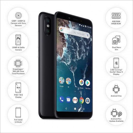 Mi A2 (Black, 64 GB, 4 GB RAM) - Triveni World