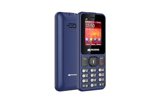 Micromax All-New J3 Sleek & Stylish |Keypad Mobile with 1.77" Screen|Auto Call Recording | Bright Torch| Wireless FM | Blue - Triveni World