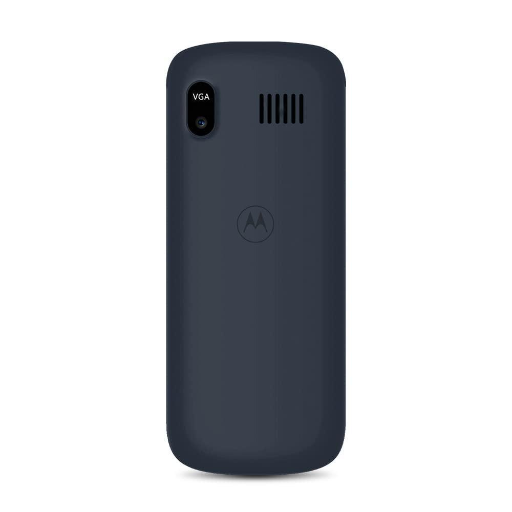 Motorola a70 keypad mobile Dual Sim with expandable memory upto 32GB,Camera, 2.4 inch screen with 1750 mAh Battery, Dark Blue - Triveni World