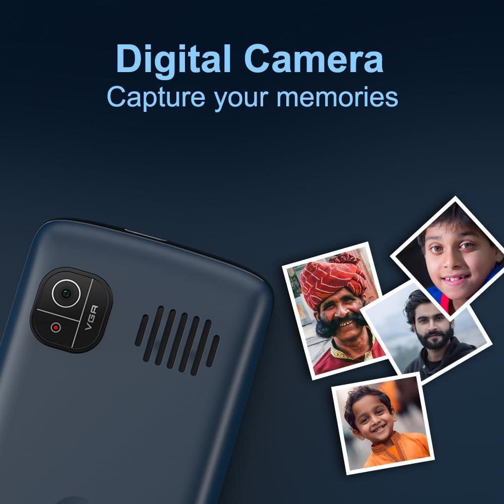 Motorola All-New A50 Dual Sim keypad Phone with Voice Feature | VGA Rear Camera | 1750 mAh Powerful Battery - upto 10 Days standby Time| 6 Indian Languages Input Support | Dark Blue - Triveni World