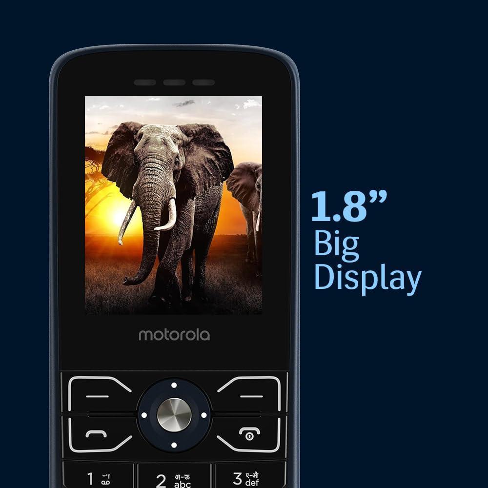 Motorola All-New A50 Dual Sim keypad Phone with Voice Feature | VGA Rear Camera | 1750 mAh Powerful Battery - upto 10 Days standby Time| 6 Indian Languages Input Support | Dark Blue - Triveni World