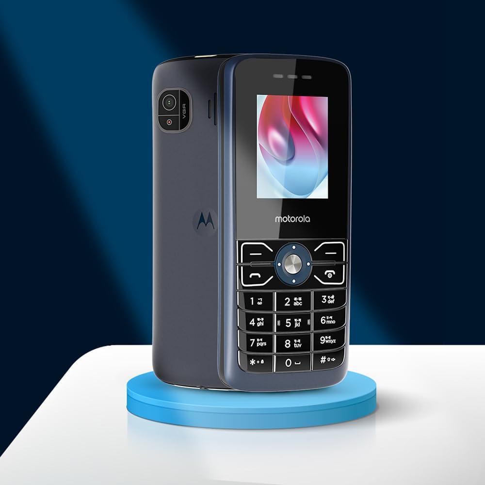 Motorola All-New A50 Dual Sim keypad Phone with Voice Feature | VGA Rear Camera | 1750 mAh Powerful Battery - upto 10 Days standby Time| 6 Indian Languages Input Support | Dark Blue - Triveni World