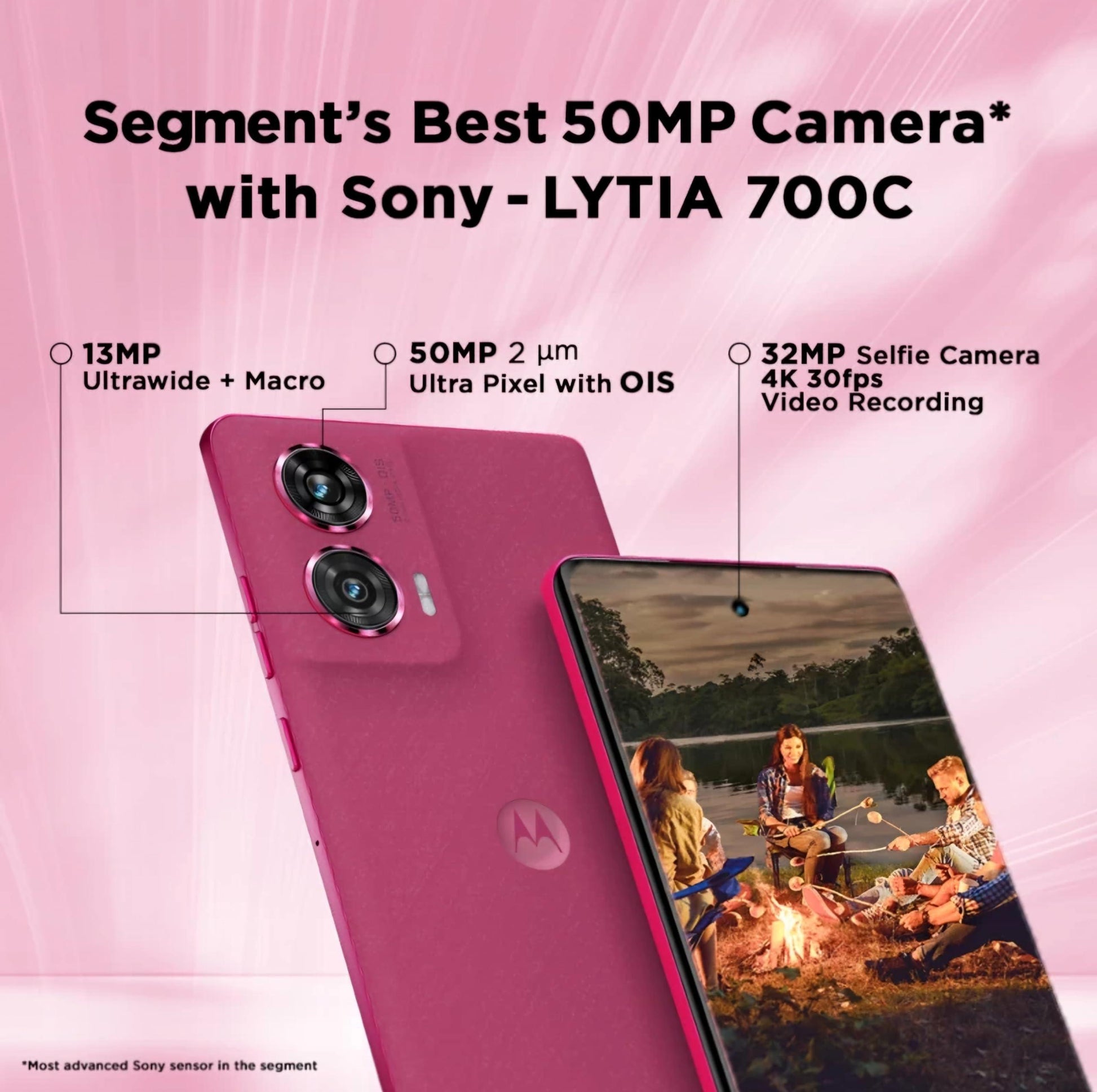 Motorola Edge 50 Fusion 5G (Hot Pink, 12GB RAM, 256GB Storage) - Triveni World