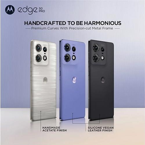 Motorola Edge 50 Pro 5G with 125W Charger (Black Beauty, 12GB RAM, 256GB Storage)| 24GB (12+12) RAM with RAM Boost | 50MP+13MP+10MP | 50MP Front Camera | 125W TurboPower Charging | IP68 Waterproof - Triveni World