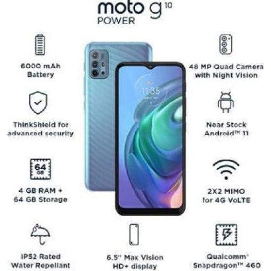 MOTOROLA G10 Power (64 GB) (4 GB RAM) (Breeze Blue) - Triveni World
