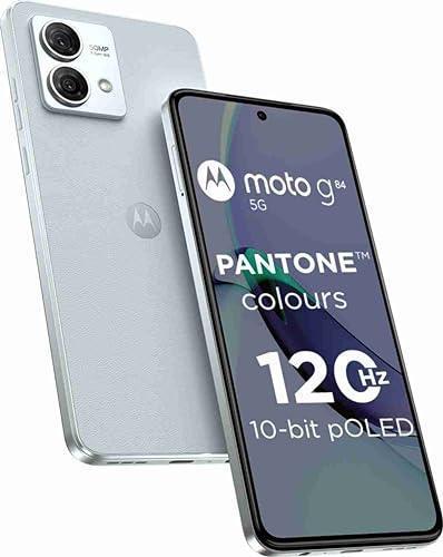Motorola G84 5G (Marshmallow Blue, 12GB RAM, 256GB Storage) | 50MP (OIS) | 16MP Front Camera | Snapdragon 695 Processor | Ultra Premium Vegan Leather Design | Unbelievable 5G Speeds with 14 5G Bands - Triveni World