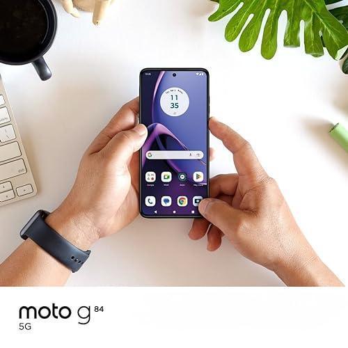 Motorola G84 5G (Midnight Blue, 12GB RAM, 256GB Storage) | 50MP (OIS) | 16MP Front Camera | Snapdragon 695 Processor | Ultra Premium Vegan Leather Design | Unbelievable 5G Speeds with 14 5G Bands - Triveni World