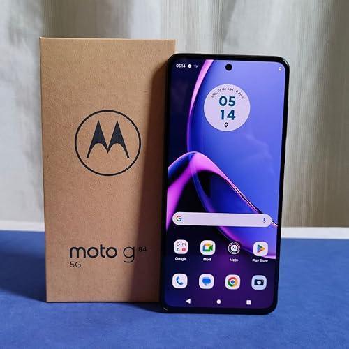 Motorola G84 5G (Midnight Blue, 12GB RAM, 256GB Storage) | 50MP (OIS) | 16MP Front Camera | Snapdragon 695 Processor | Ultra Premium Vegan Leather Design | Unbelievable 5G Speeds with 14 5G Bands - Triveni World