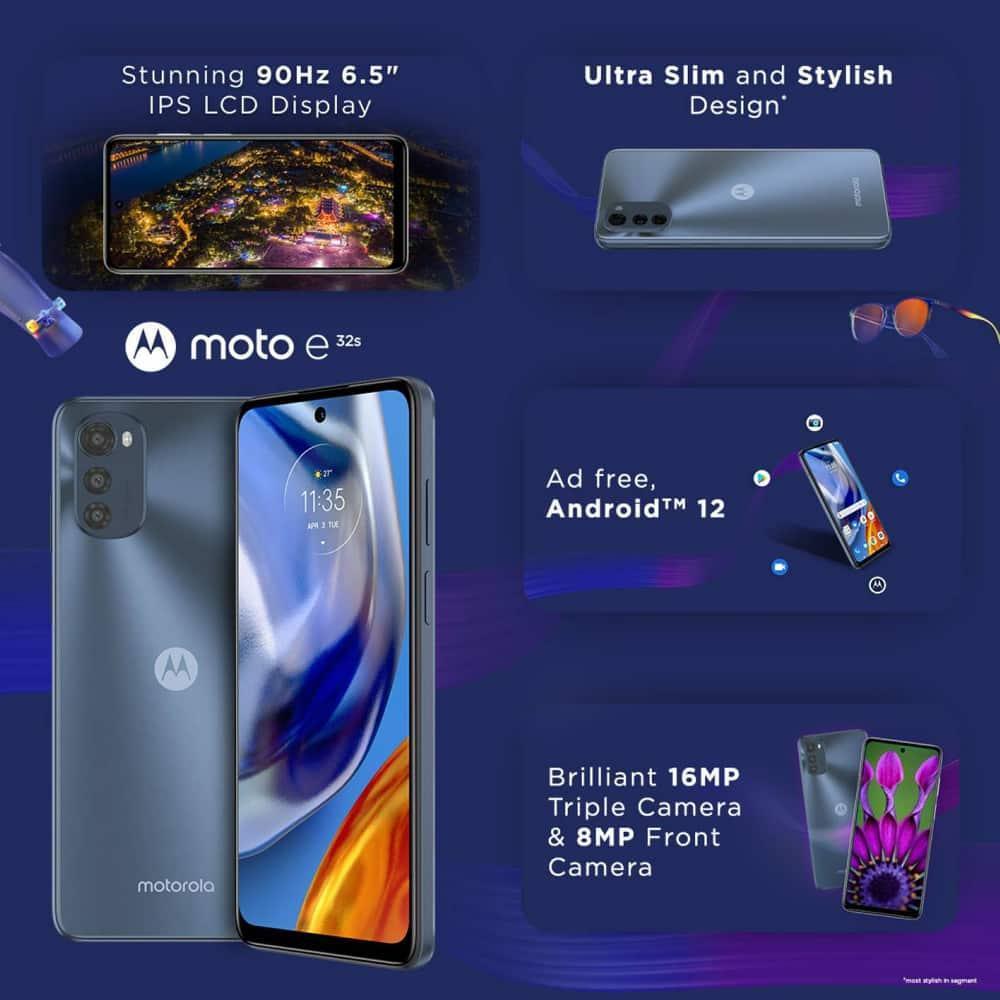 Motorola MOTO E32S 64 GB Storage Slate Gray (4 GB RAM) - Triveni World